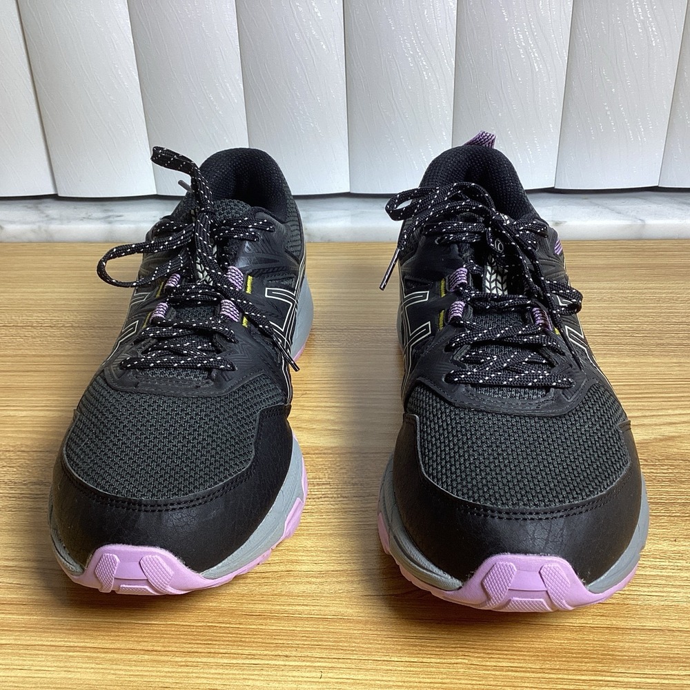 Asics Womens 10 Wide Sneaker Gel Venture 8 Black Lavender Athletic Running Shoe